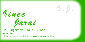 vince jarai business card